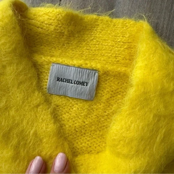 Rachel Comey Camini boxy alpaca merino wool sweater citron yellow size medium - Picture 5 of 8